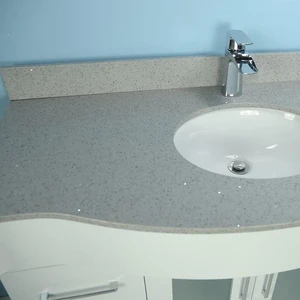 Image 4 of 48" Traditional Style Curved White Vanity with Stone Top sold at Floors & Baths Pro's