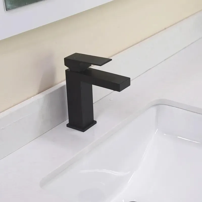 60" European Style Double-Sink White Vanity with Stone Top