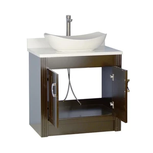 Image 2 of 30" Vessel Sink Vanity with Man-made Stone Top (Espresso) sold at Floors & Baths Pro's
