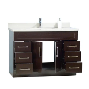 Image 2 of 48" Espresso Shaker Style Vanity with Stone Top sold at Floors & Baths Pro's