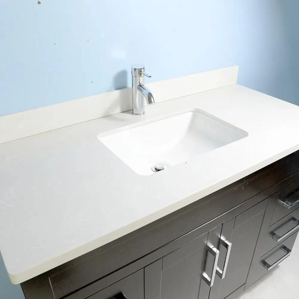 48" Espresso Shaker Style Vanity with Stone Top