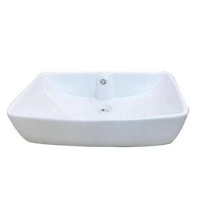 Image 2 of 24" Rectangular White Ceramic Vessel Sink with Round Corner sold at Floors & Baths Pro's