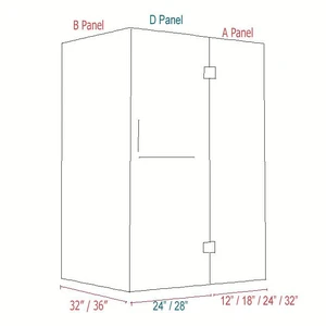 Image 2 of 10MM Tempered Shower Glass and Door (36" to 60") sold at Floors & Baths Pro's