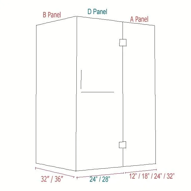 10MM Tempered Shower Glass and Door (36" to 60")