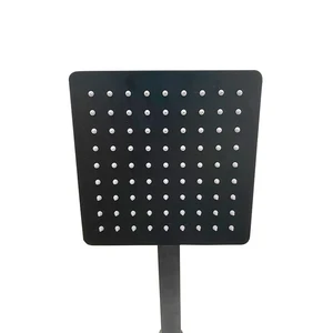 Image 2 of Matt Black Square Rain Showerhead with Rail/Hand Shower sold at Floors & Baths Pro's