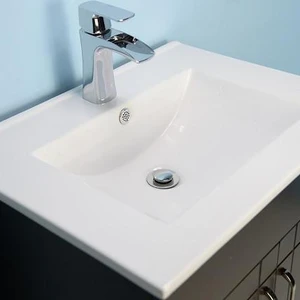 Image 2 of 30" Espresso Vanity with Ceramic Top sold at Floors & Baths Pro's