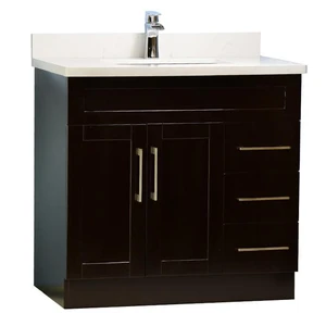  3" 32" Shaker Style Espresso Vanity with Stone Top 