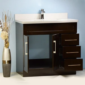 Image 2 of 32" Shaker Style Espresso Vanity with Stone Top sold at Floors & Baths Pro's