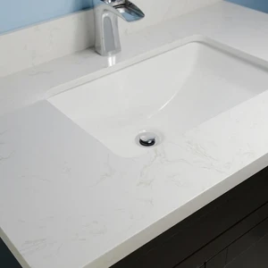 Image 6 of 32" Shaker Style Espresso Vanity with Stone Top sold at Floors & Baths Pro's