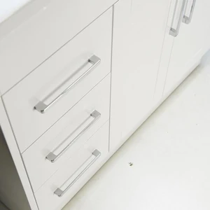 Image 4 of 36" Shaker door style White Vanity with Ceramic Top sold at Floors & Baths Pro's