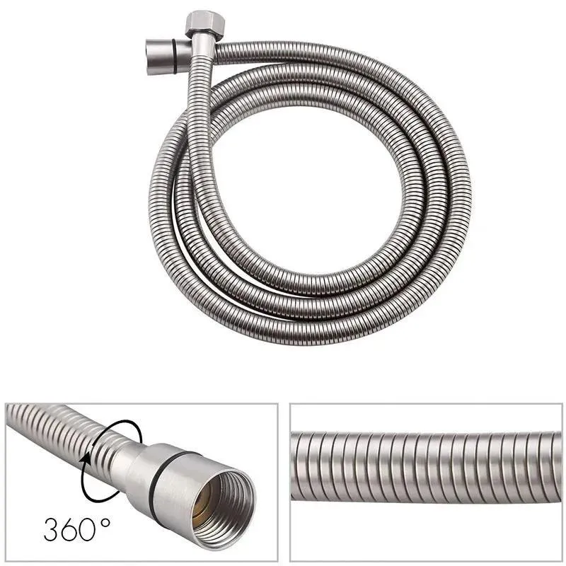 Wall Mounted Square Rain Showerhead 3-Way Shower System in Brush Nickel