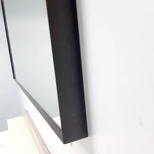 Image 2 of Matte Black Thick Full-framed Mirror (24" to 48") sold at Floors & Baths Pro's