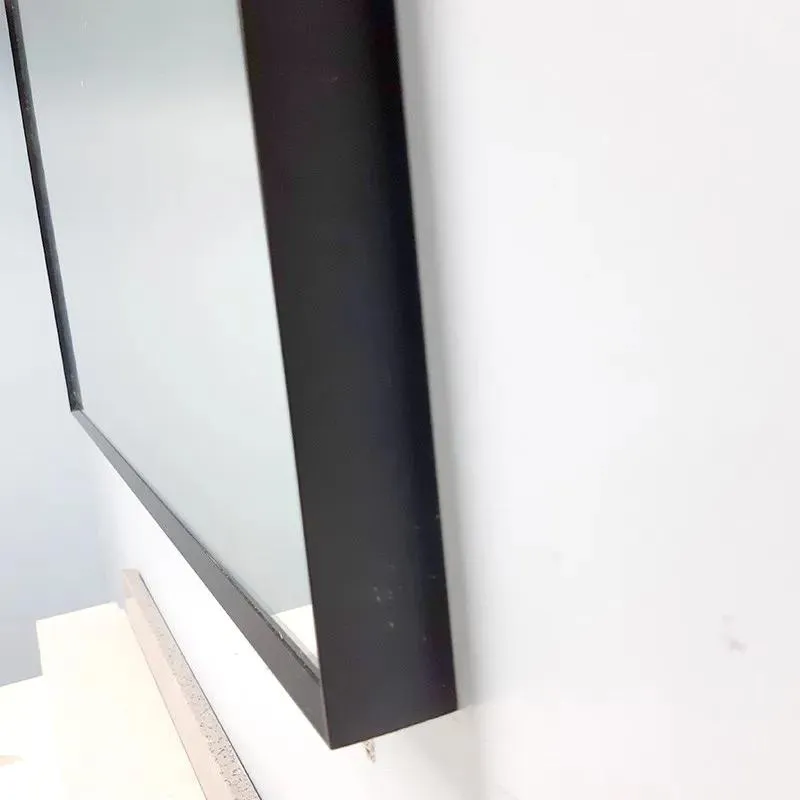 Matte Black Thick Full-framed Mirror (24" to 48")