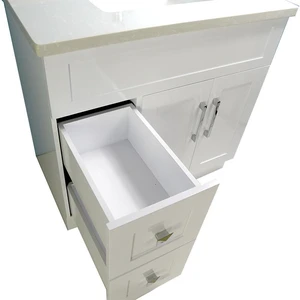 Image 6 of 32" Shaker Style White Vanity with Stone Top (2 drawers) sold at Floors & Baths Pro's
