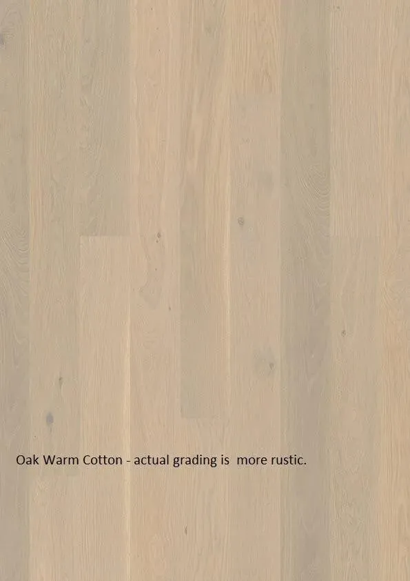 Oak Warm Cotton Wirebrushed White Oak Click Engineered Hardwood Flooring