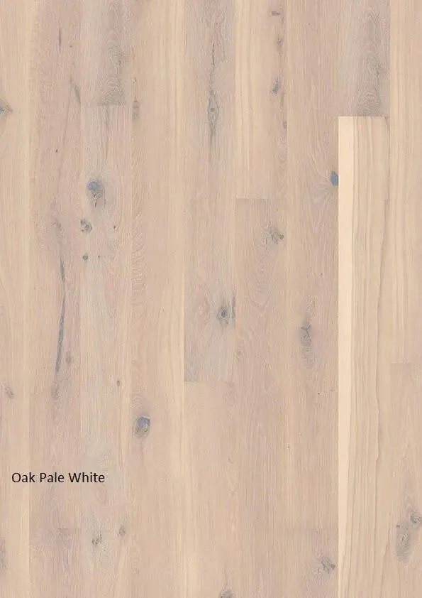 Oak Pale White Wirebrushed White Oak Click Engineered Hardwood Flooring