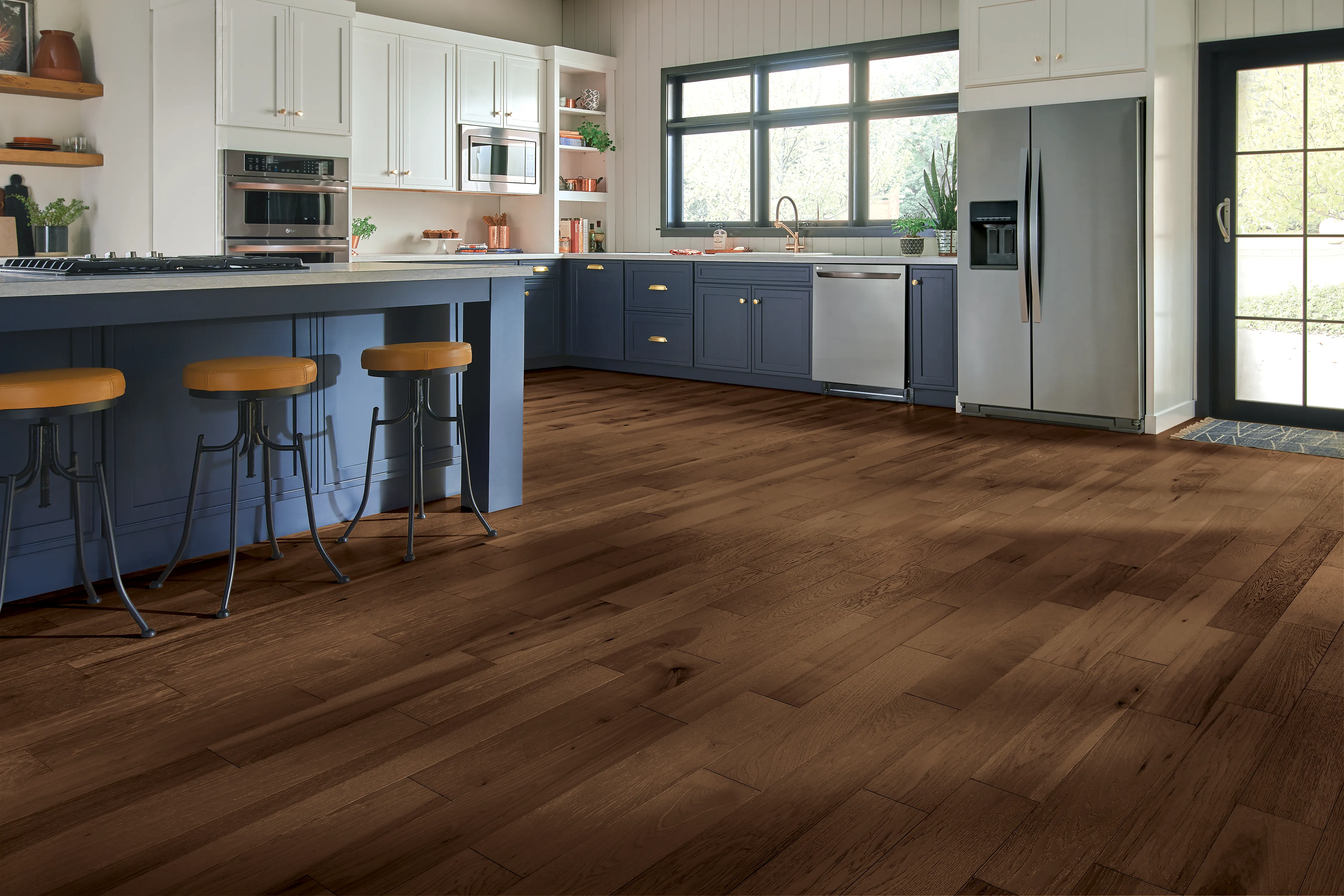 Bruce Medium Brown 5" Hickory Engineered Hardwood Flooring
