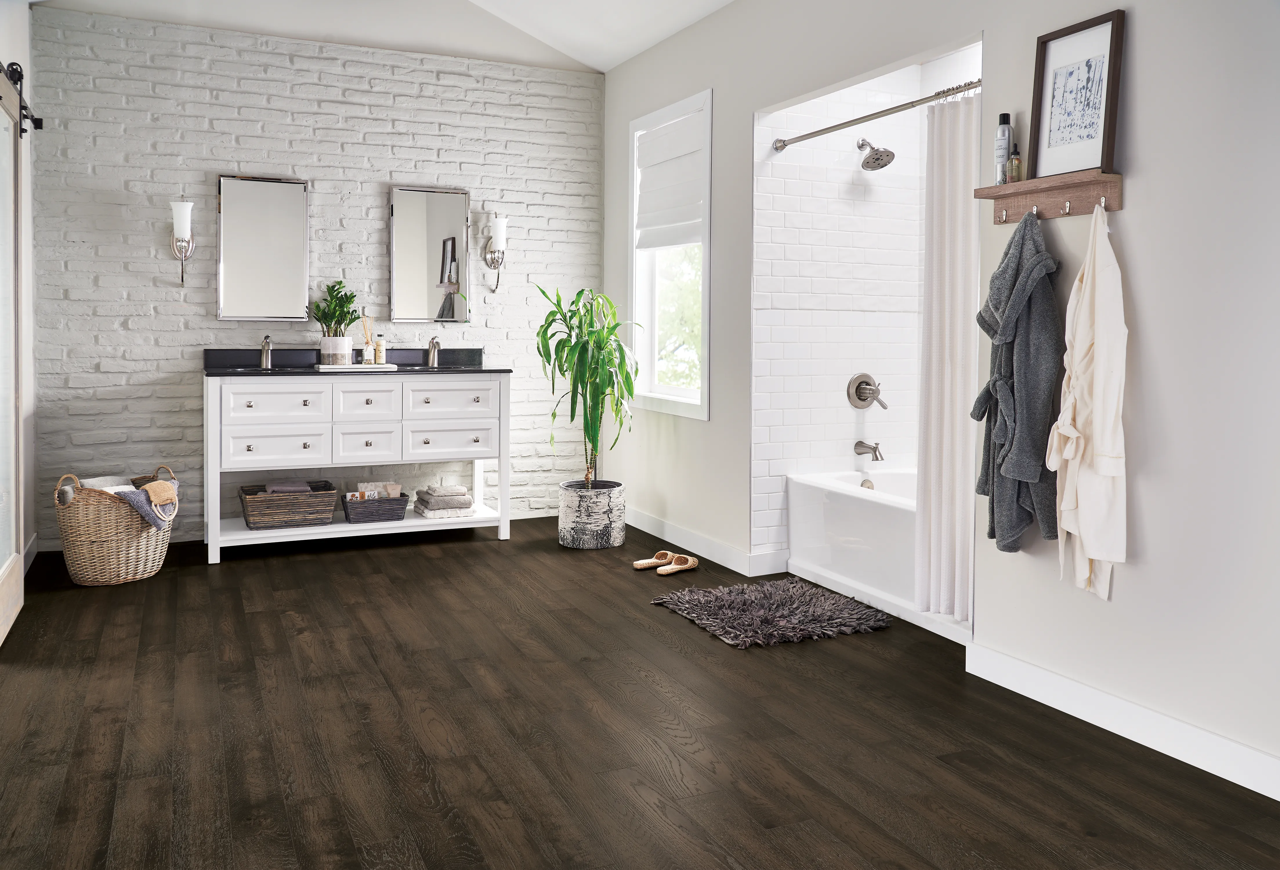 Bruce Dark Brown 5" Oak Engineered Hardwood Flooring