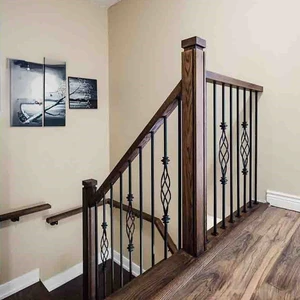 V-04-03-STB 1/2*44 Satin Black Iron Balusters(1/2 Tube) | Floors & Baths Pro's