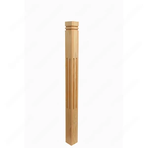 Image 2 of PM101 1240 Unfinished Red Oak Stair Post sold at Floors & Baths Pro's