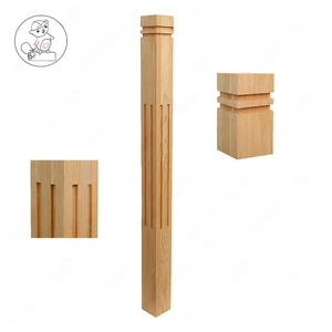 Image 5 of PM101 1240 Unfinished Red Oak Stair Post sold at Floors & Baths Pro's