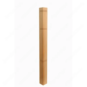 Image 3 of PM101 1210 Unfinished Red Oak Stair Post sold at Floors & Baths Pro's