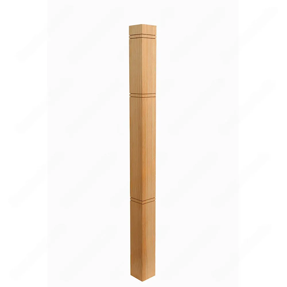 PM101 1210 Unfinished Red Oak Stair Post