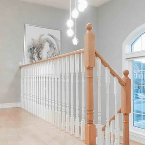 PR101 S1 Classic Colonial 3*3*48 Unfinished Red Oak Stair Post | Floors & Baths Pro's