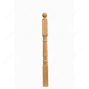 Image 2 of PR101 S1 Classic Colonial 3*3*48 Unfinished Red Oak Stair Post sold at Floors & Baths Pro's
