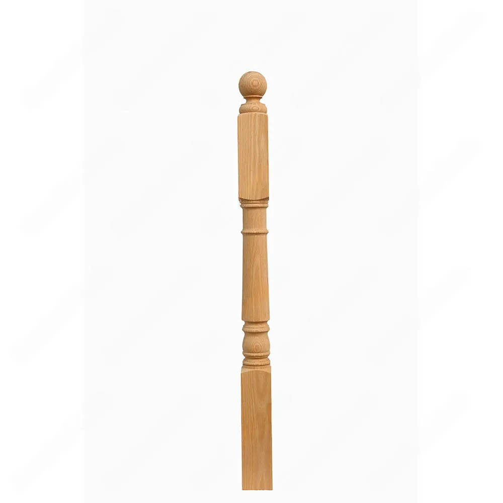 PR101 S1 Classic Colonial 3*3*48 Unfinished Red Oak Stair Post