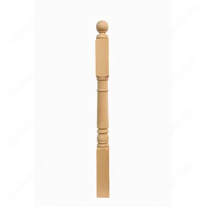  PR201 S1 Classic Colonial 3*3*48 Unfinished Maple Stair Post 