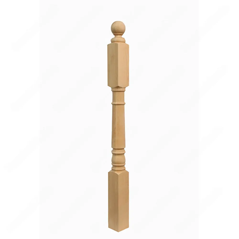 PR201 S1 Classic Colonial 3*3*48 Unfinished Maple Stair Post