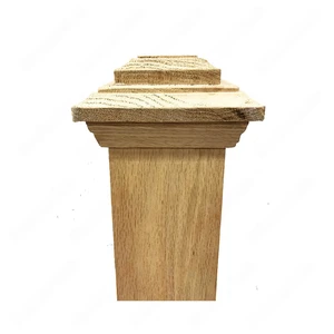  2" PF100 F0 Plain 3, 3-1/2, 4, 4-3/4 Unfinished Red Oak Square stair Post 