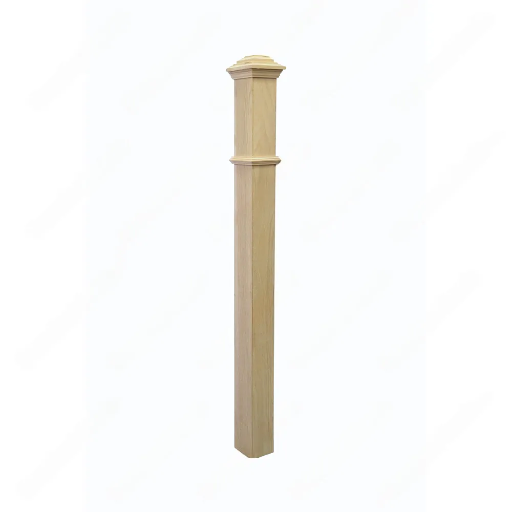 PF100 F0 Plain 3, 3-1/2, 4, 4-3/4 Unfinished Red Oak Square stair Post