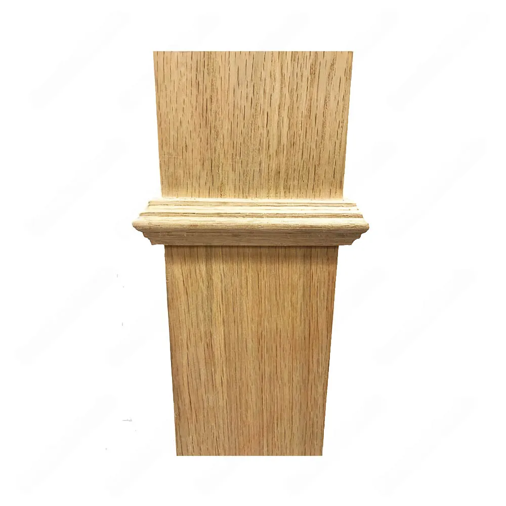 PF100 F0 Plain 3, 3-1/2, 4, 4-3/4 Unfinished Red Oak Square stair Post