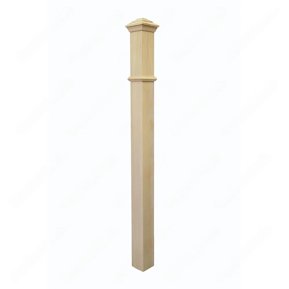 PF100 F0 Plain 3, 3-1/2, 4, 4-3/4 Unfinished Red Oak Square stair Post