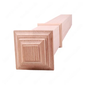 Image 4 of PF101 F1 Fluted 3, 3-1/2, 4, 4-3/4 Unfinished Red Oak Square stair Post sold at Floors & Baths Pro's