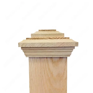 Image 5 of PF102 F2 Chamfered 3, 3-1/2 Unfinished Red Oak Square stair Post sold at Floors & Baths Pro's