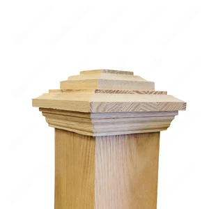 Image 6 of PF102 F2 Chamfered 3, 3-1/2 Unfinished Red Oak Square stair Post sold at Floors & Baths Pro's
