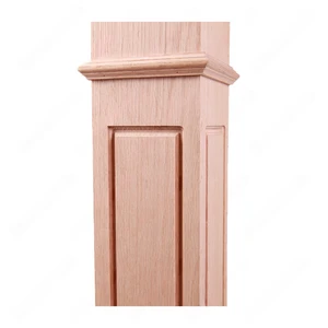  PF107 F7 Fluted 3, 3-1/2,4 Unfinished Red Oak Square stair Post 