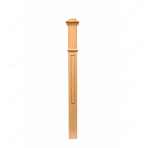 Image 8 of PF107 F7 Fluted 3, 3-1/2,4 Unfinished Red Oak Square stair Post sold at Floors & Baths Pro's
