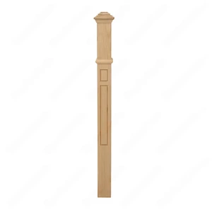 Image 4 of PF108 F8 Fluted 3, 3-1/2 Unfinished Red Oak Square stair Post sold at Floors & Baths Pro's