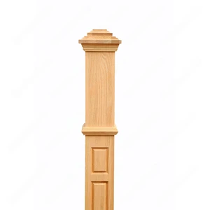 Image 6 of PF108 F8 Fluted 3, 3-1/2 Unfinished Red Oak Square stair Post sold at Floors & Baths Pro's