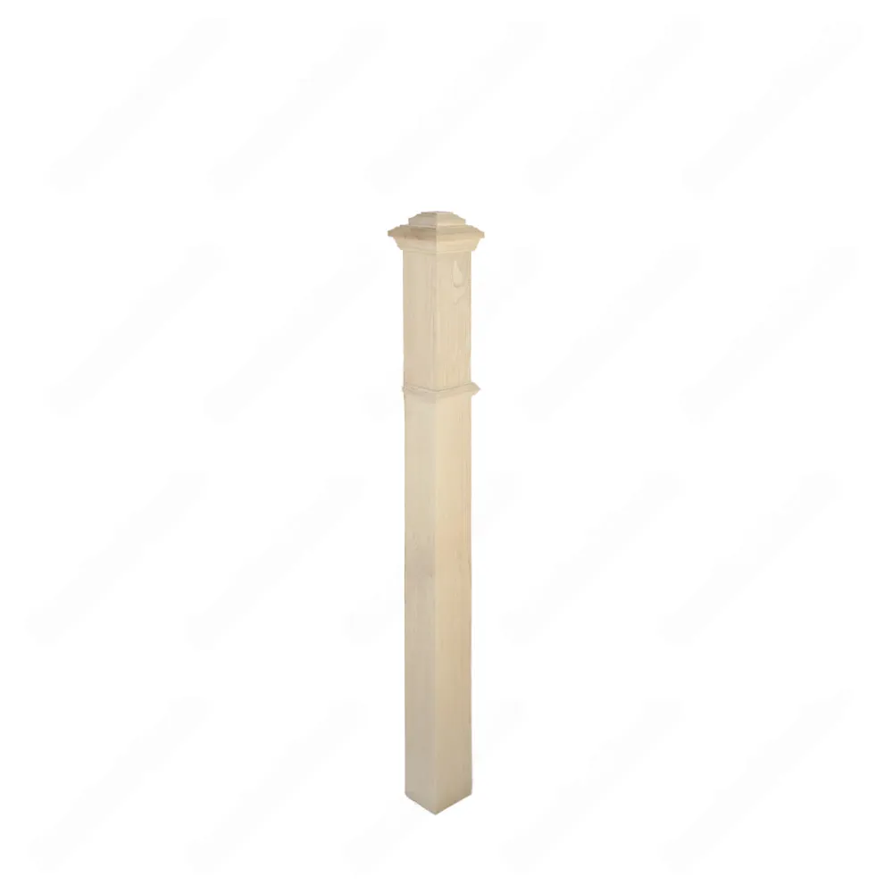 PF200 F0 Plain 3 1/2*48 Unfinished Maple Square stair Post