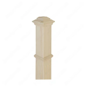 Image 2 of PF201 F1 Fluted 3 1/2*48 Unfinished Maple Square stair Post sold at Floors & Baths Pro's