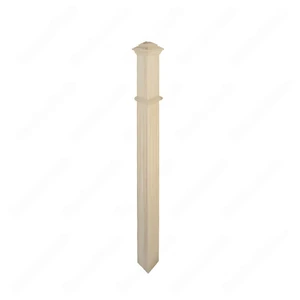 Image 3 of PF201 F1 Fluted 3 1/2*48 Unfinished Maple Square stair Post sold at Floors & Baths Pro's