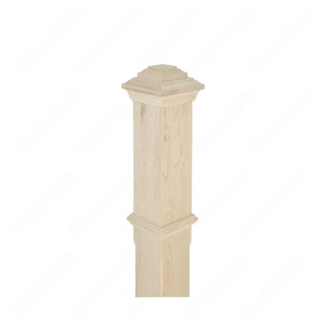 Image 2 of PF202 F2 Chamfer 3 1/2*48 Unfinished Maple Square stair Post sold at Floors & Baths Pro's