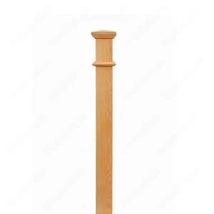 PM103 F1260 Unfinished Red Oak Modern Stair Post | Floors & Baths Pro's