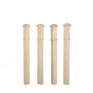  PF207 F7 Embosed 3 1/2*48 Unfinished Maple Stair Post 