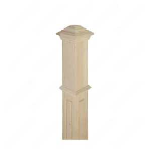 Image 2 of PF207 F7 Embosed 3 1/2*48 Unfinished Maple Stair Post sold at Floors & Baths Pro's